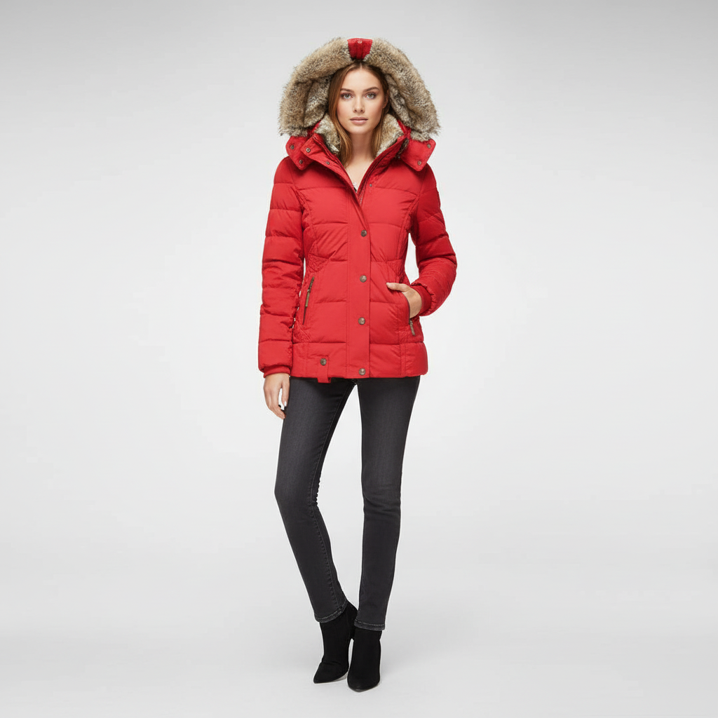 Freja Lindström | Gewatteerde winterjas met faux fur | Voel je warm, stijlvol en zelfverzekerd bij elke winterse stap