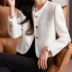 Amelia Hart | Cropped Textured Blazer | Minimalistische luxe met een moderne twist