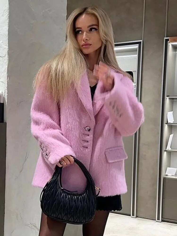 Charlotte Monroe | Plush Wool Blend Coat | Warm blijven zonder een logge winterjas