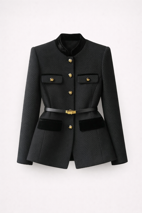Charlotte Monroe | Structured Belted Blazer | Tijdloze elegantie met een couture-uitstraling