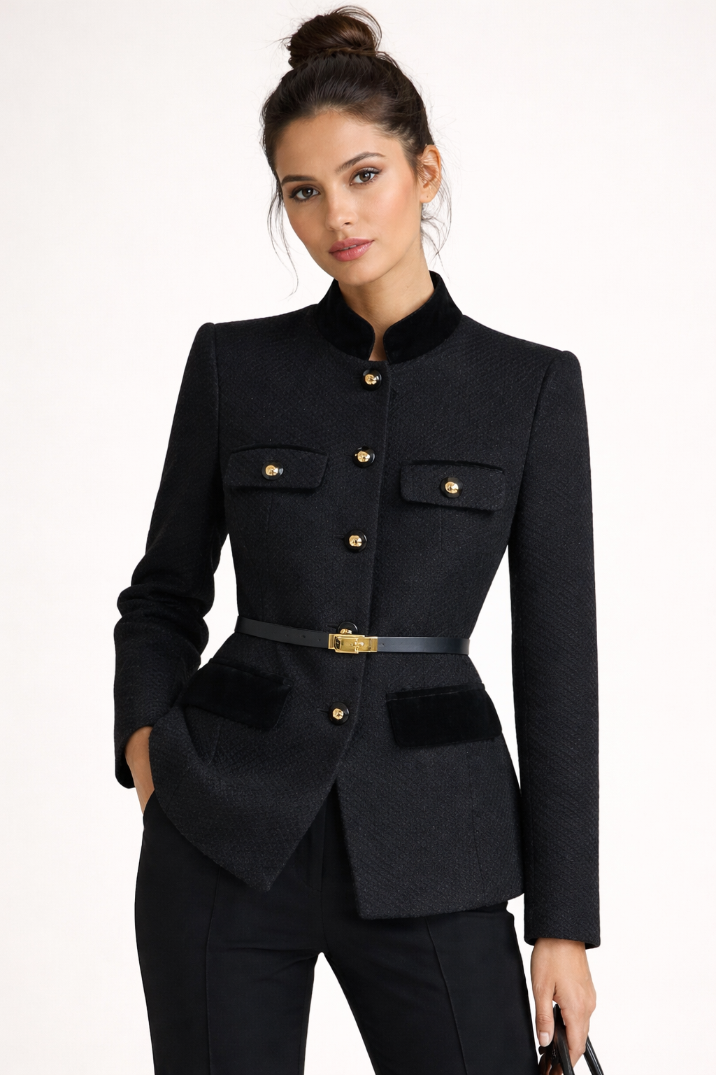 Charlotte Monroe | Structured Belted Blazer | Tijdloze elegantie met een couture-uitstraling