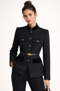 Charlotte Monroe | Structured Belted Blazer | Tijdloze elegantie met een couture-uitstraling