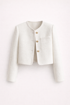 Amelia Hart | Cropped Textured Blazer | Minimalistische luxe met een moderne twist