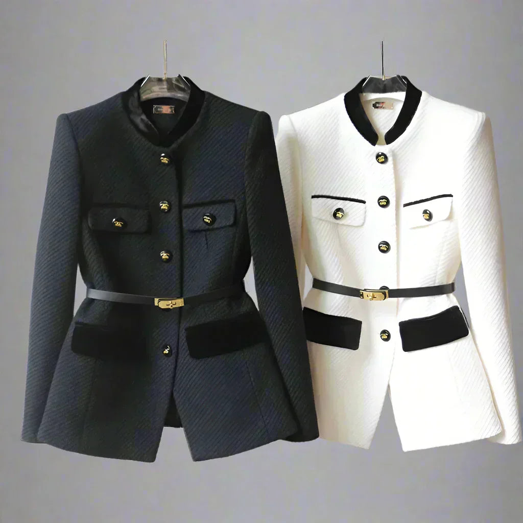 Charlotte Monroe | Structured Belted Blazer | Tijdloze elegantie met een couture-uitstraling