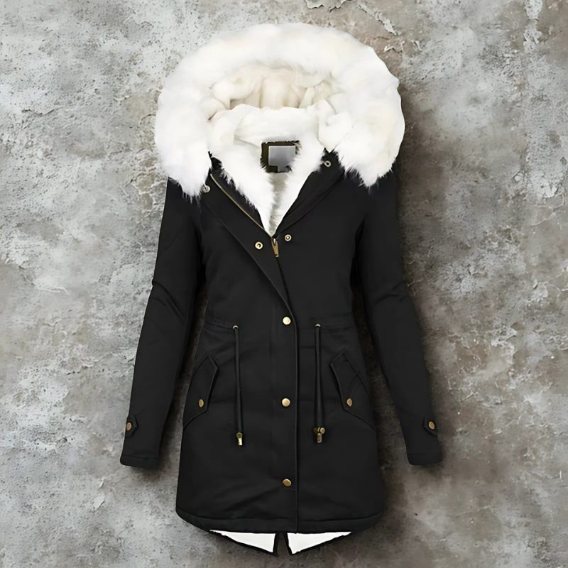 Giulia Moretti | Winter Collection – Luxe Parka met Faux Fur Kraag