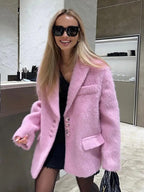 Charlotte Monroe | Plush Wool Blend Coat | Warm blijven zonder een logge winterjas