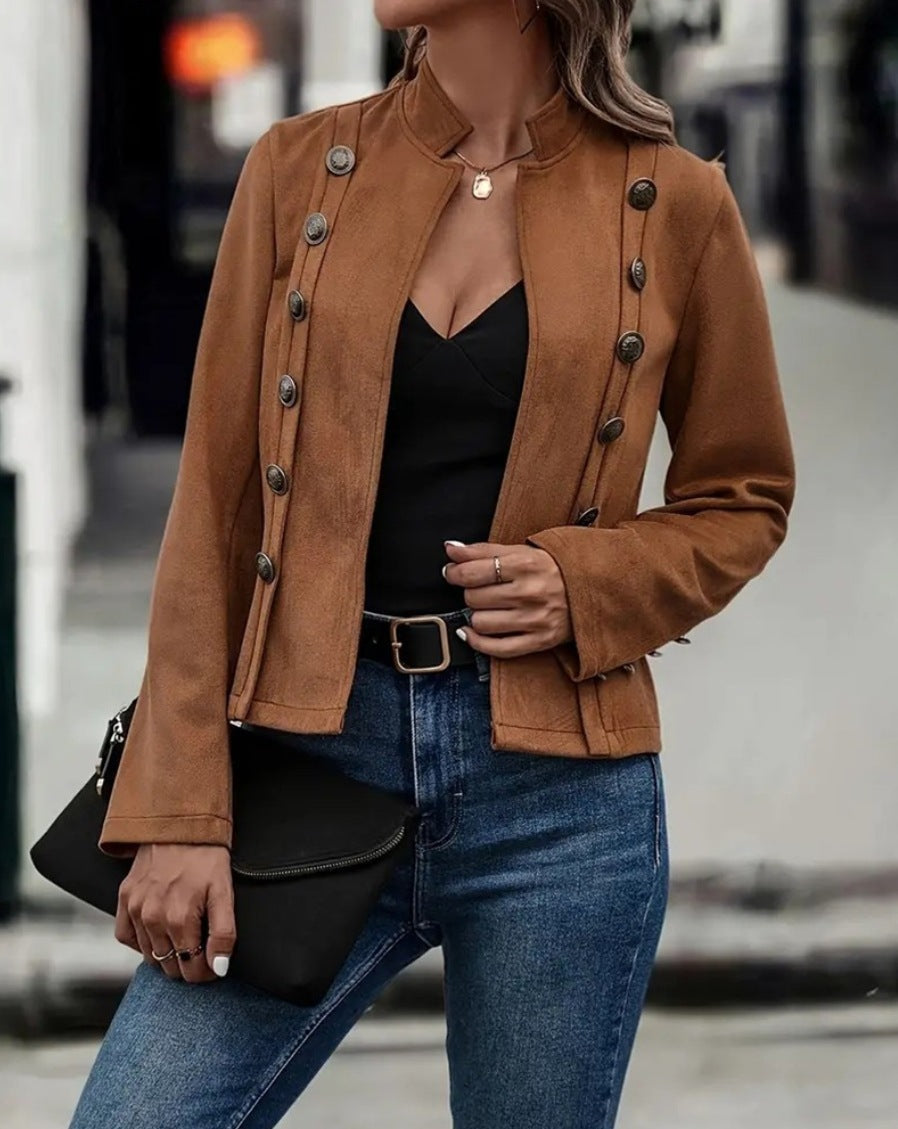 Valentina | Herfst – Luxe Suèdelook – Korte Blazer