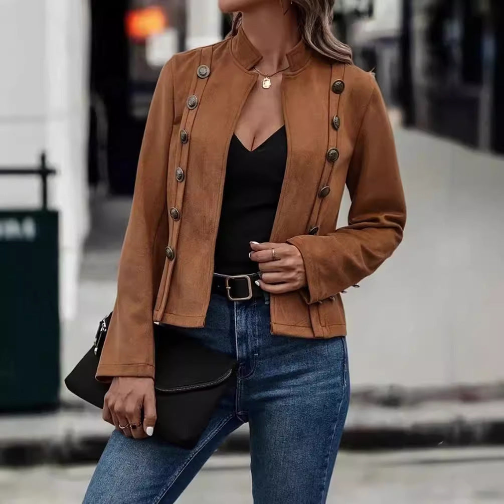Valentina | Herfst – Luxe Suèdelook – Korte Blazer
