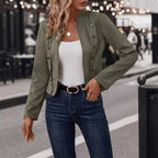 Valentina | Herfst – Luxe Suèdelook – Korte Blazer