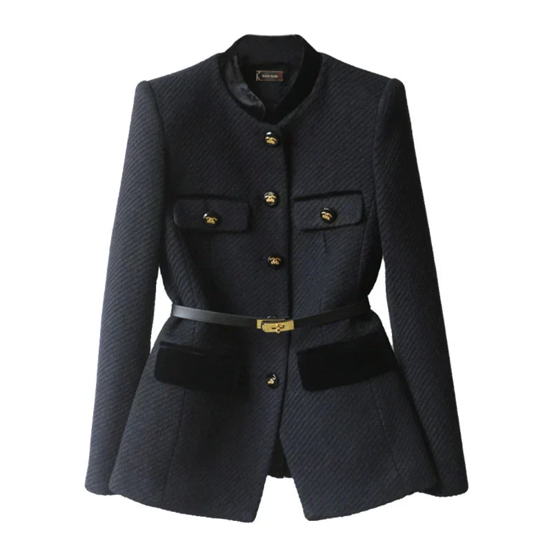 Charlotte Monroe | Structured Belted Blazer | Tijdloze elegantie met een couture-uitstraling
